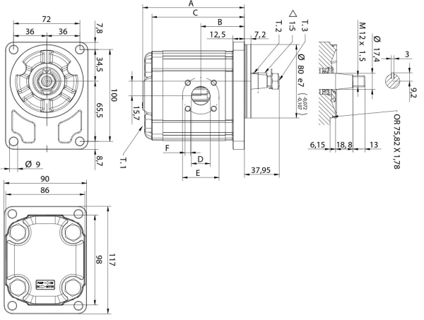 ANALOGUE FOR 0510725330, AZPF-11-022LCB20MB, 0510725342